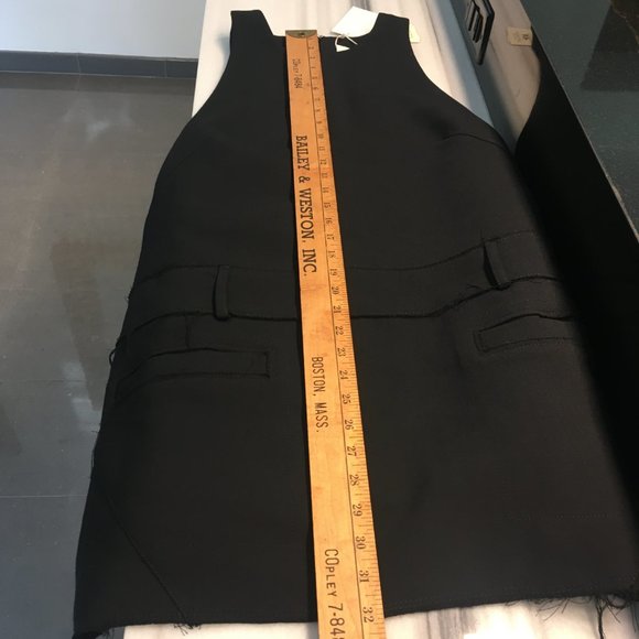 H&M (16) Black Sleeveless Romper Dress with Raw Edge Detail - Picture 7 of 12